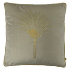 Desert Palm Embroidered Velvet Cushion