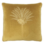 Desert Palm Embroidered Velvet Cushion