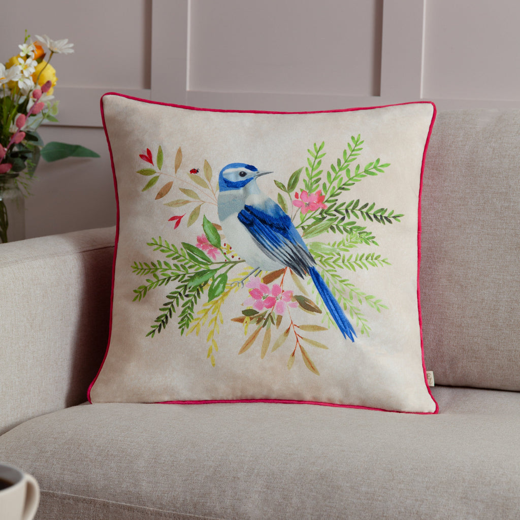 Daisy Hill Bluebird Printed Cushion