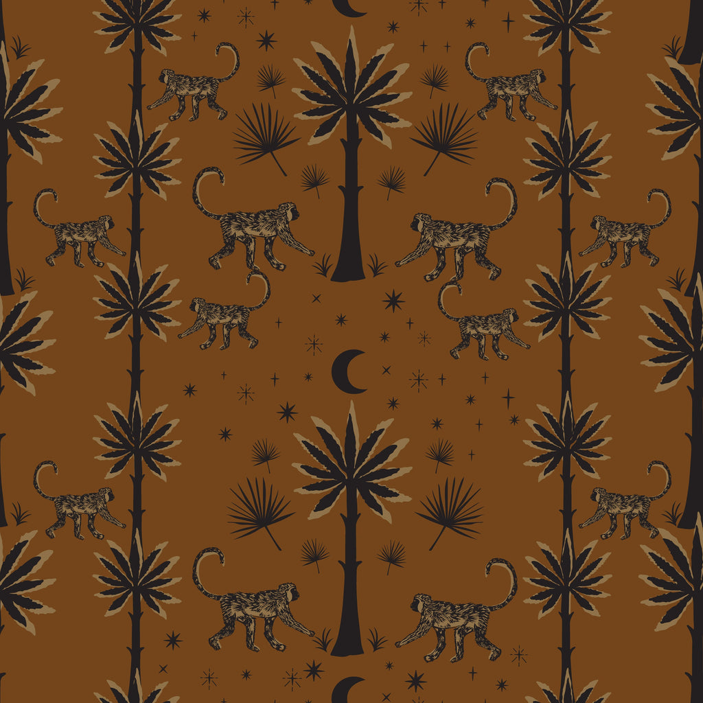 Desert Monkey Exotic Printed Reversible Duvet Cover Set