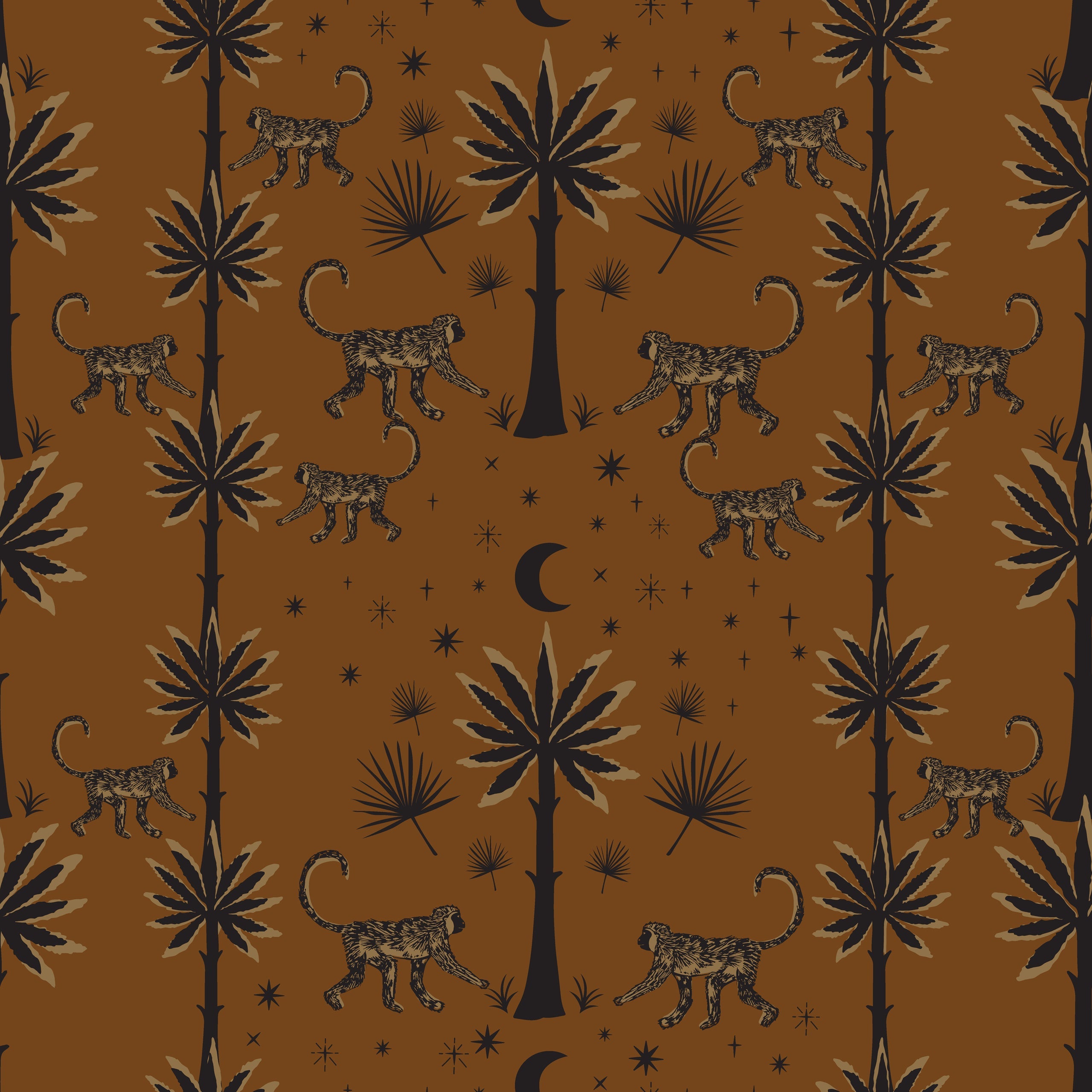 Desert Monkey Exotic Printed Reversible Duvet Cover Set