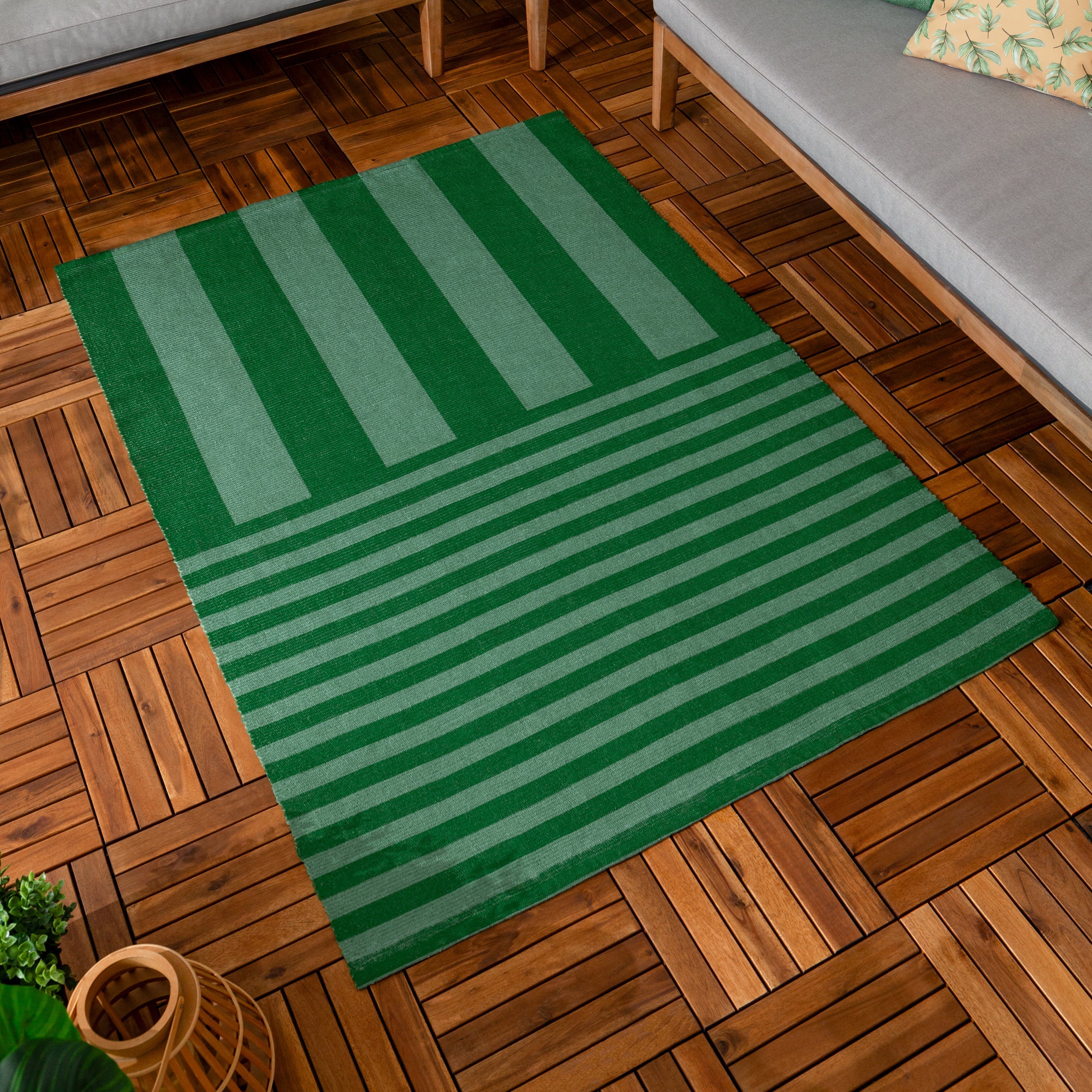 Deck Stripe Printed Indoor/Outdoor Outdoor Rug