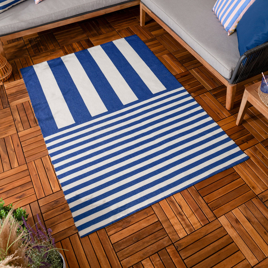 Deck Stripe Printed Indoor/Outdoor Outdoor Rug