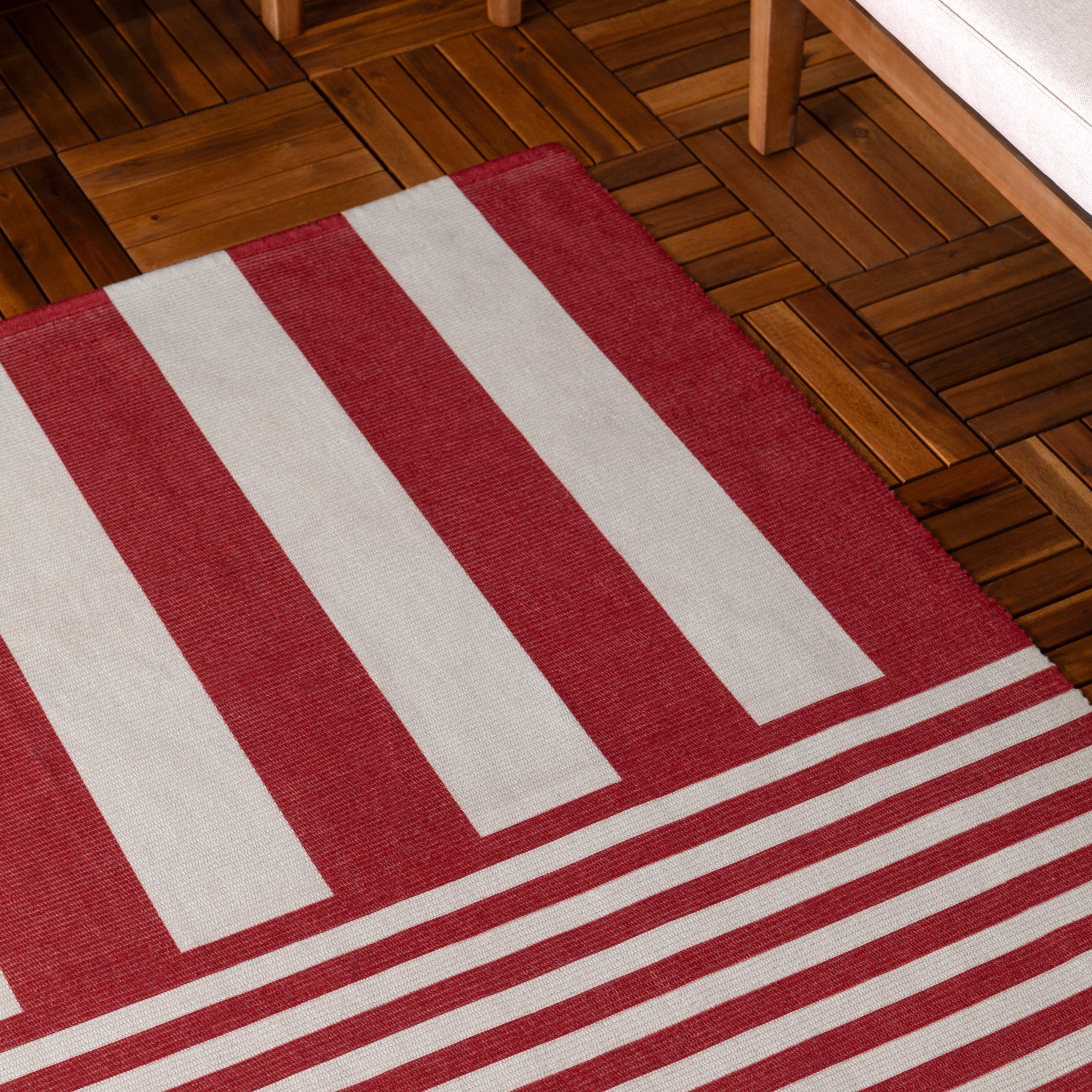 Deck Stripe Printed Indoor/Outdoor Outdoor Rug
