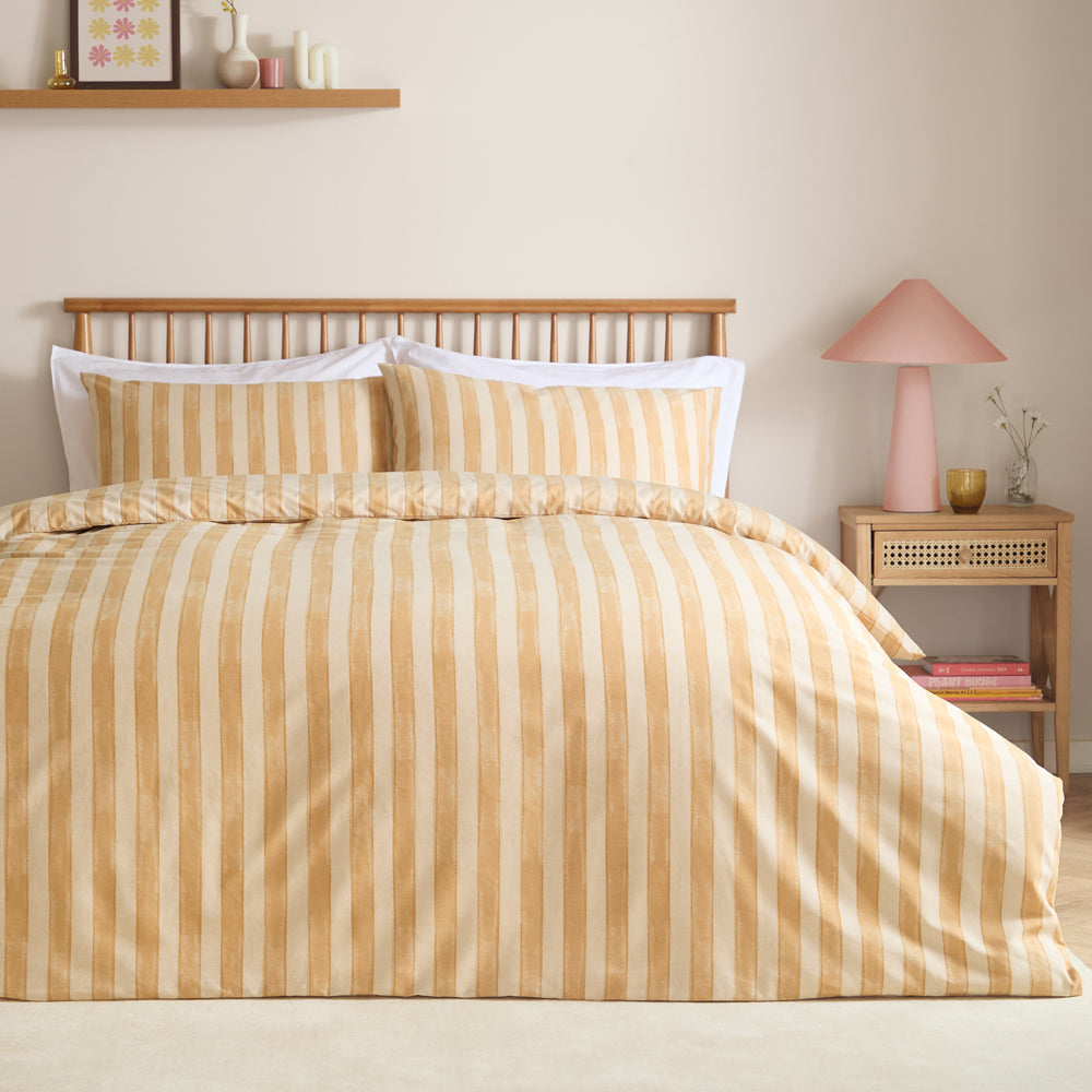Dual Tone Striped Duvet Cover Set