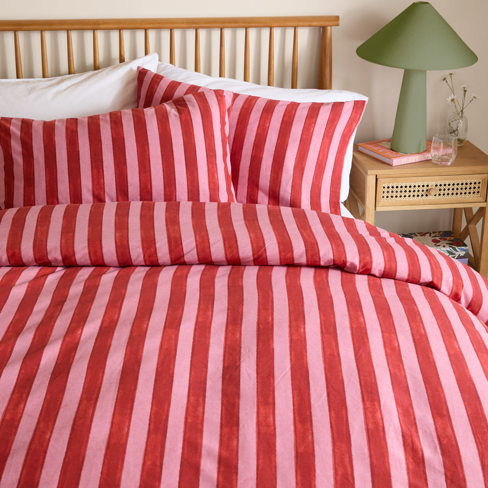 Dual Tone Striped Duvet Cover Set
