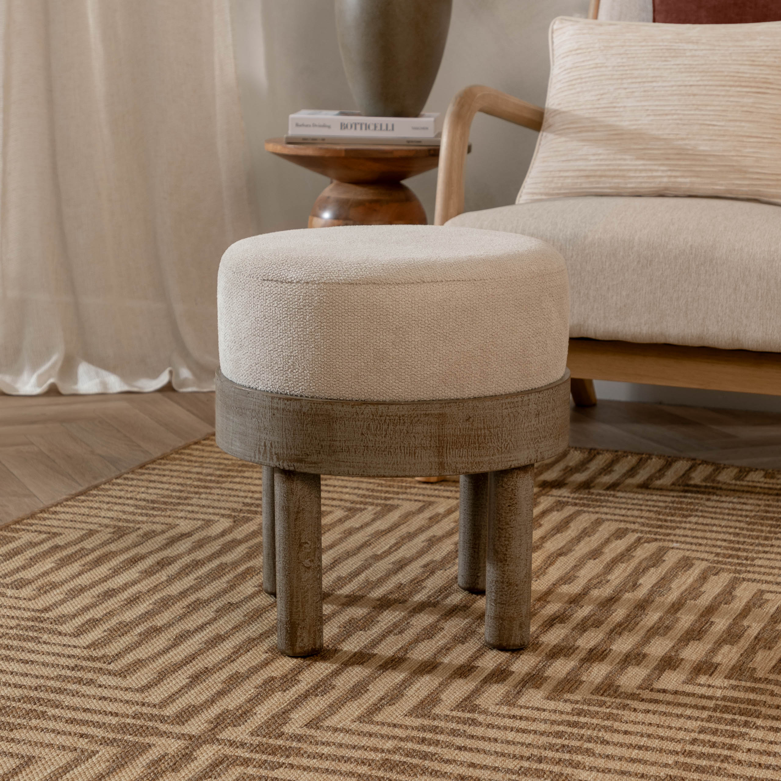 Ebbett Wooden Footstool