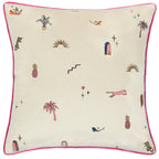Eivissa Embroidered Velvet Cushion