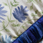 Elai Printed Ruche Fringe Cushion