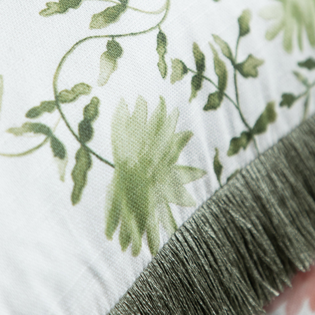 Elai Printed Ruche Fringe Cushion