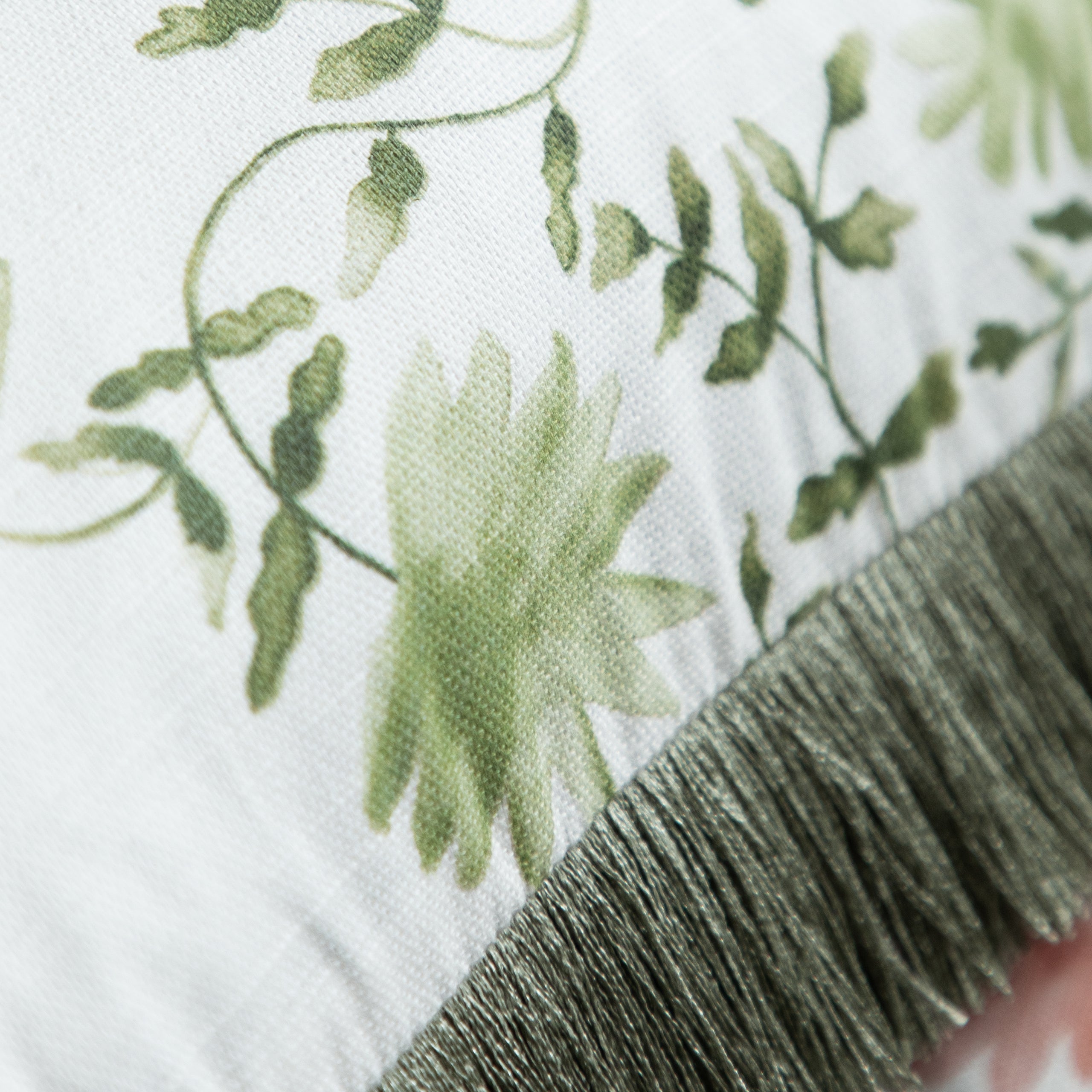 Elai Printed Ruche Fringe Cushion