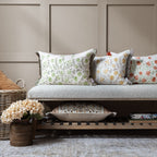 Elai Printed Ruche Fringe Cushion