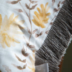 Elai Printed Ruche Fringe Cushion