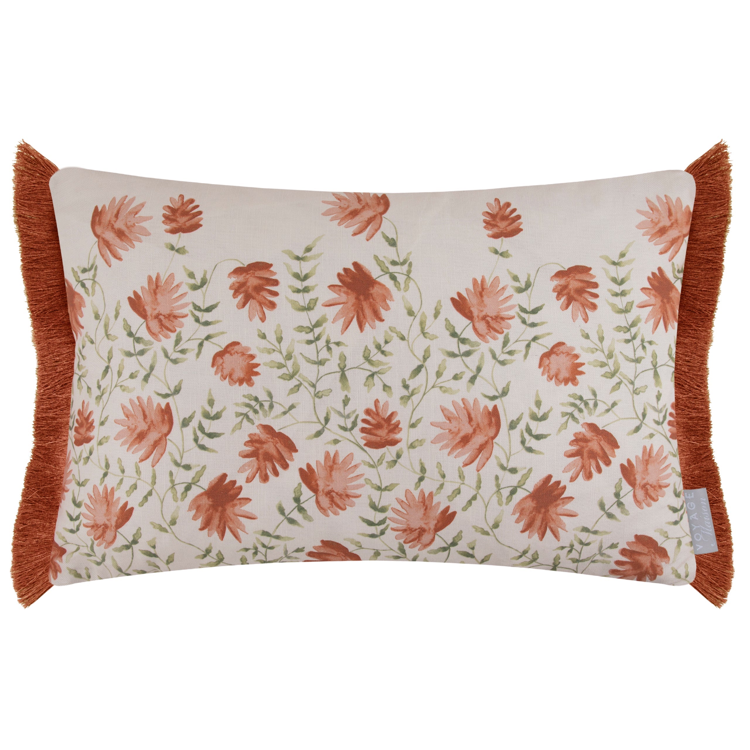 Elai Printed Ruche Fringe Cushion