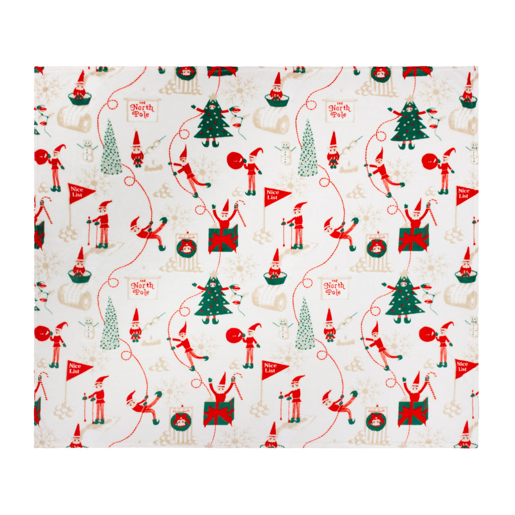 Elfie Printed Fleece Throw