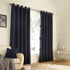 Ellis Windowpane Check Eyelet Curtains