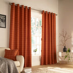Ellis Windowpane Check Eyelet Curtains