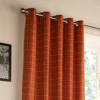 Ellis Windowpane Check Eyelet Curtains