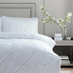 Elysia Pinch Pleat 100% Cotton Duvet Cover Set