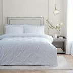 Elysia Pinch Pleat 100% Cotton Duvet Cover Set