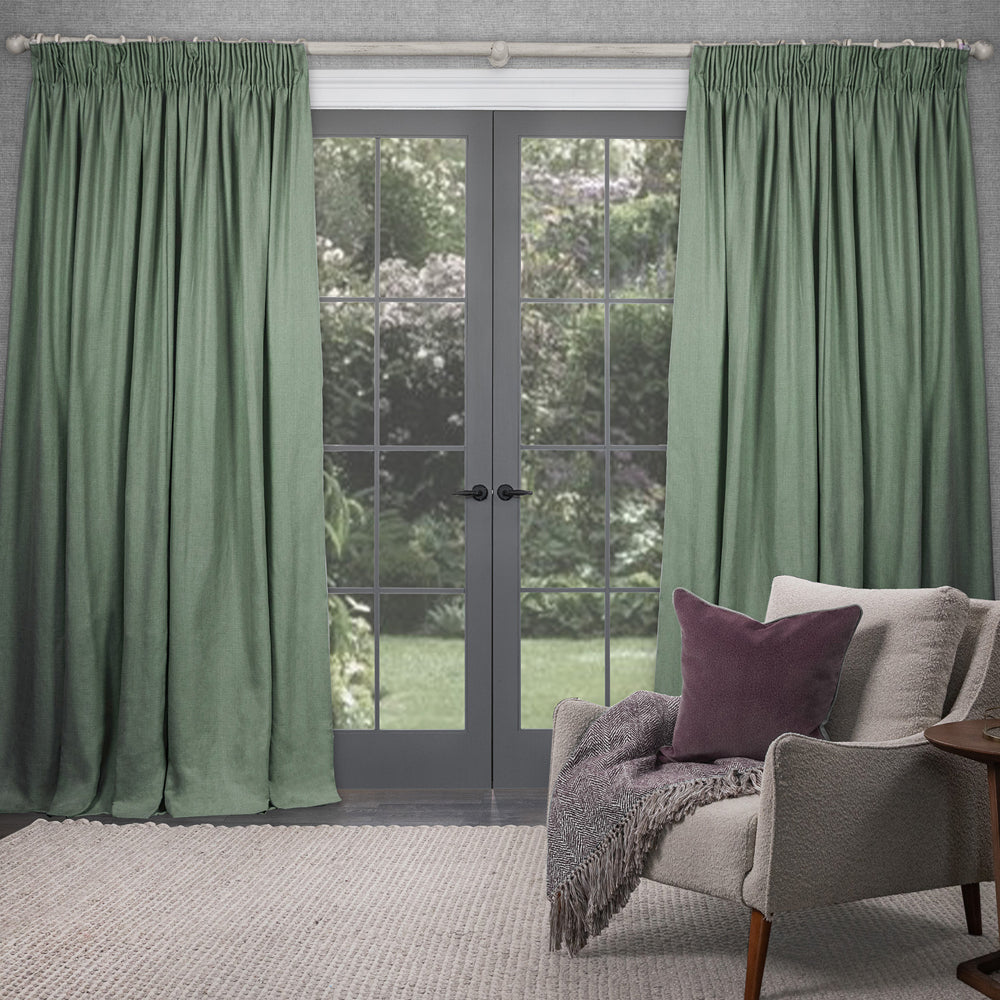 Emilio Woven Pencil Pleat Curtains