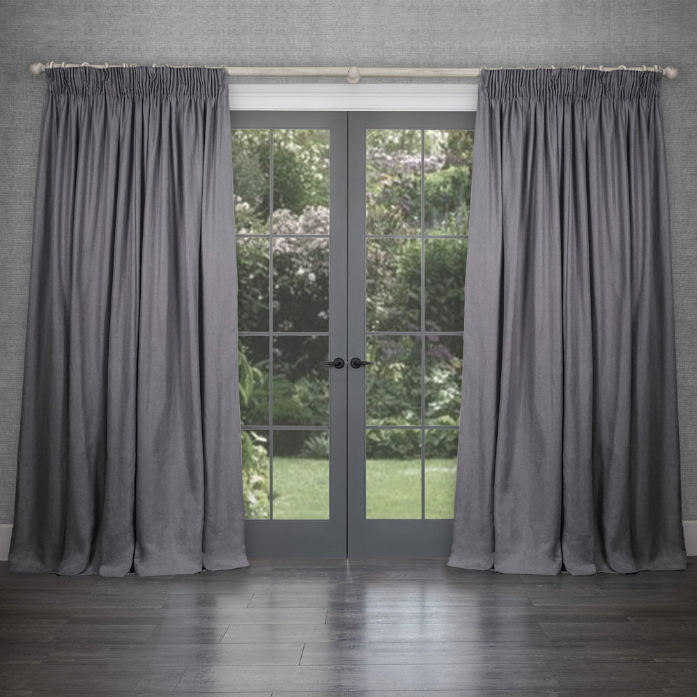 Emilio Woven Pencil Pleat Curtains