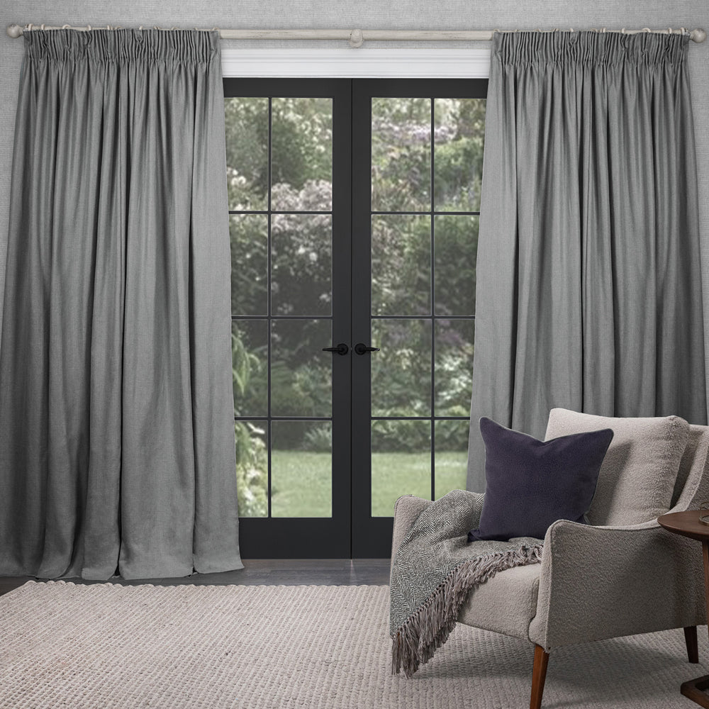 Emilio Woven Pencil Pleat Curtains