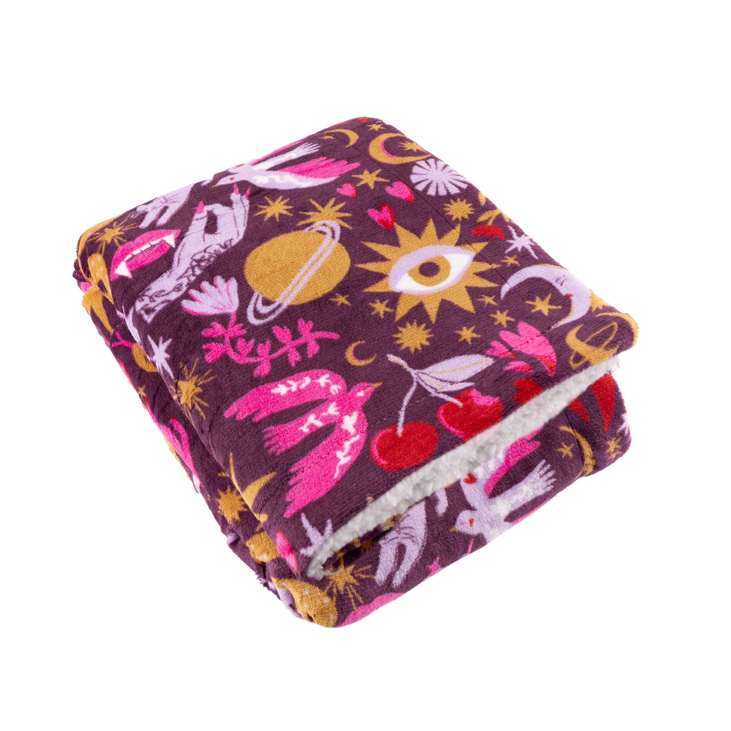 Enchanted Printed Sherpa Fleece Throw