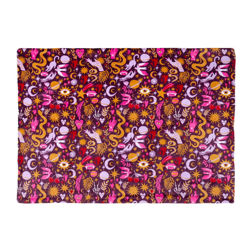 Enchanted Printed Sherpa Fleece Throw