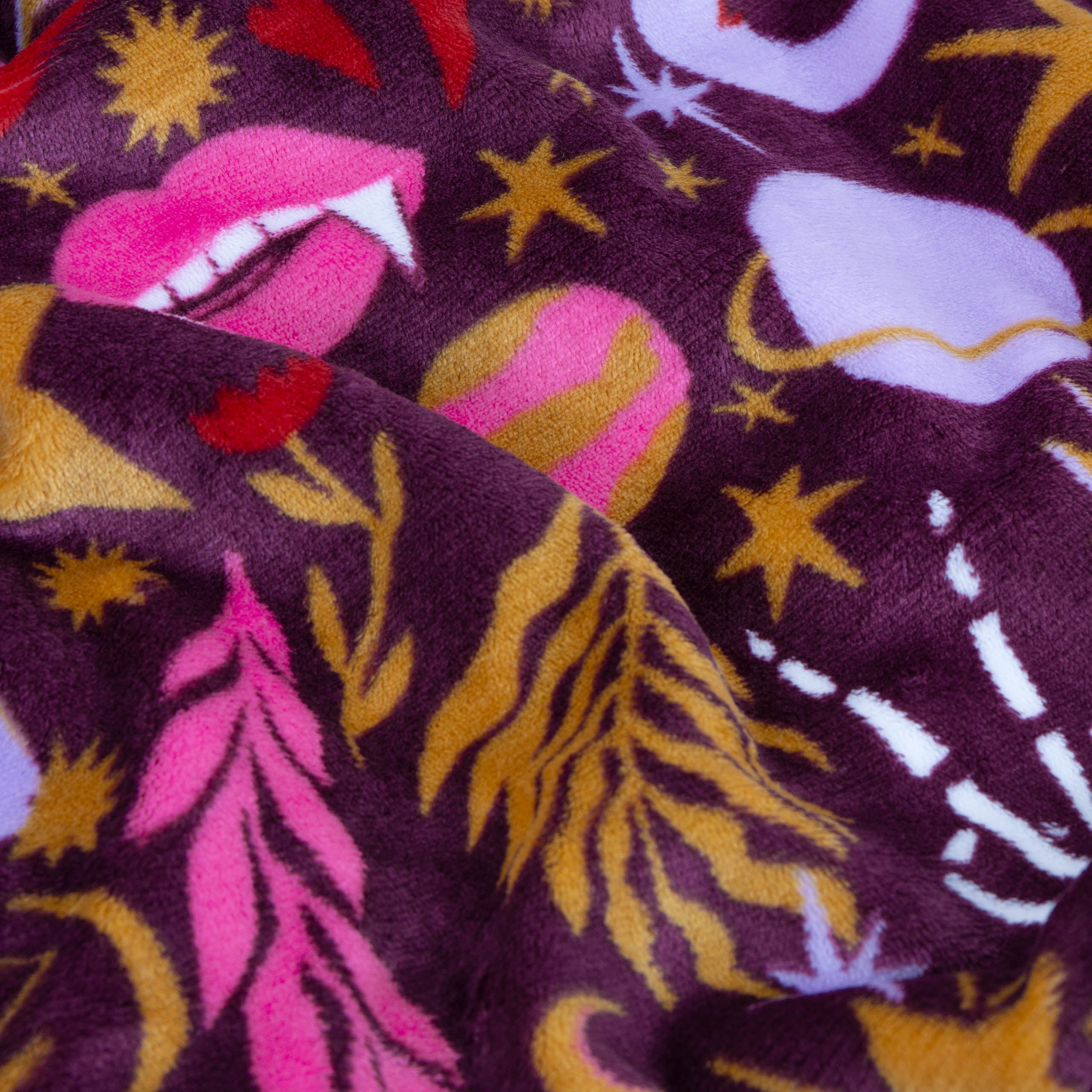 Enchanted Printed Sherpa Fleece Throw