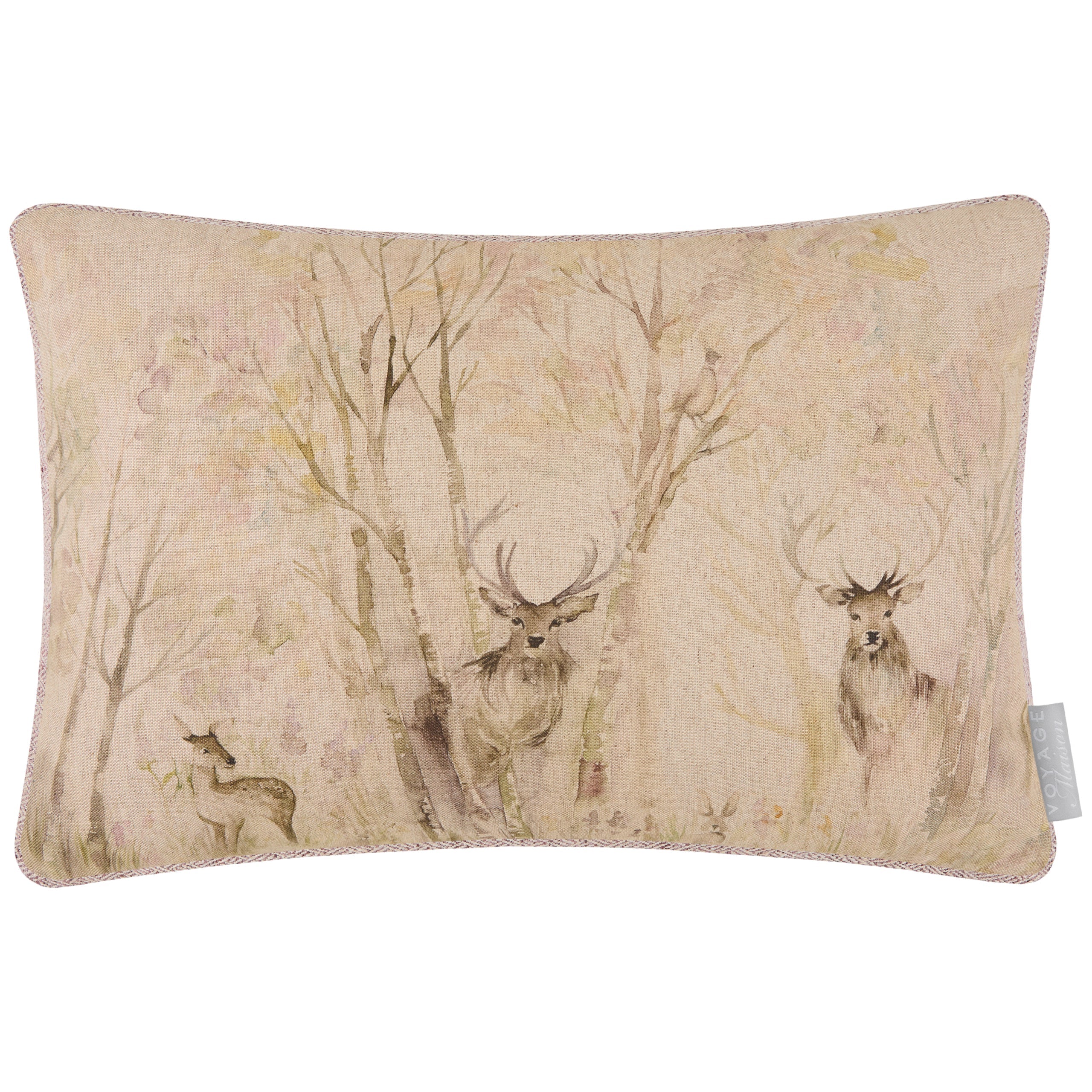 Enchanted Forest Printed Piped Cushion