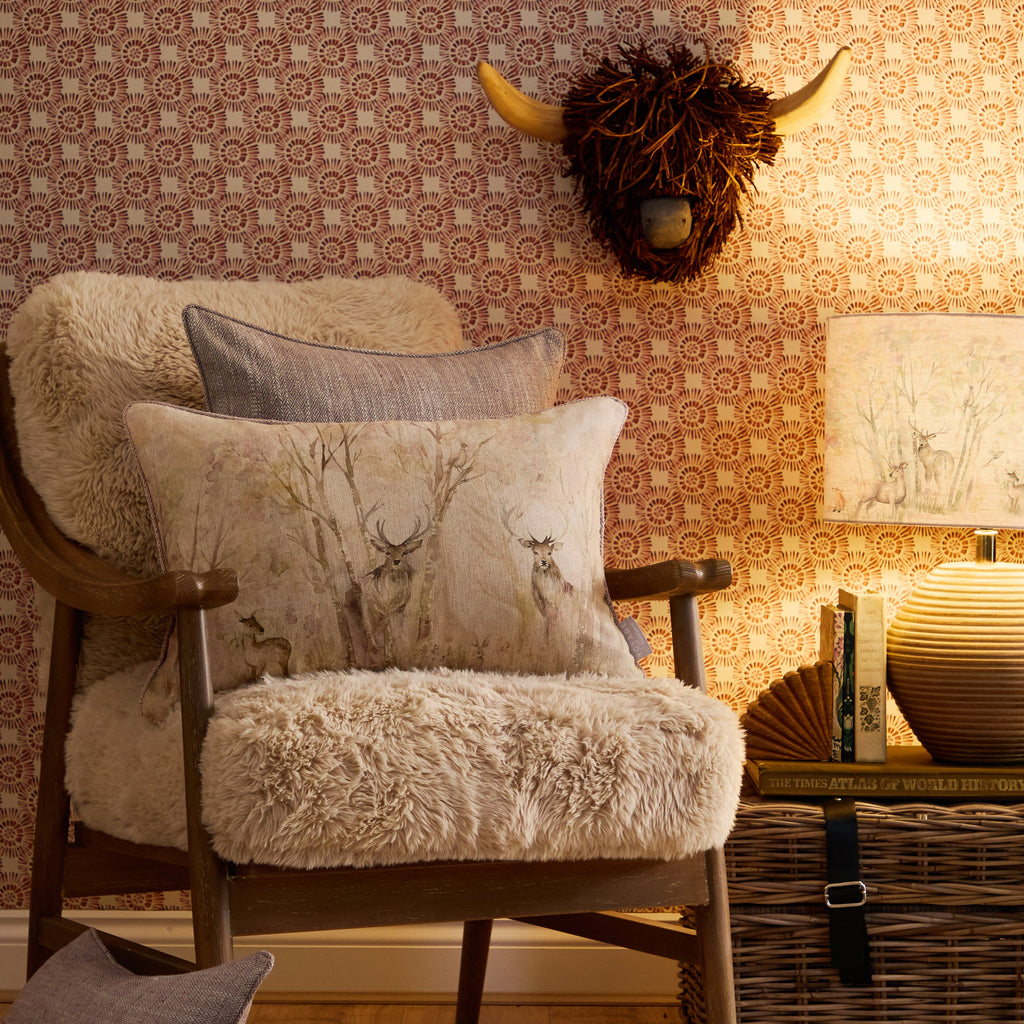 Enchanted Forest Printed Piped Cushion