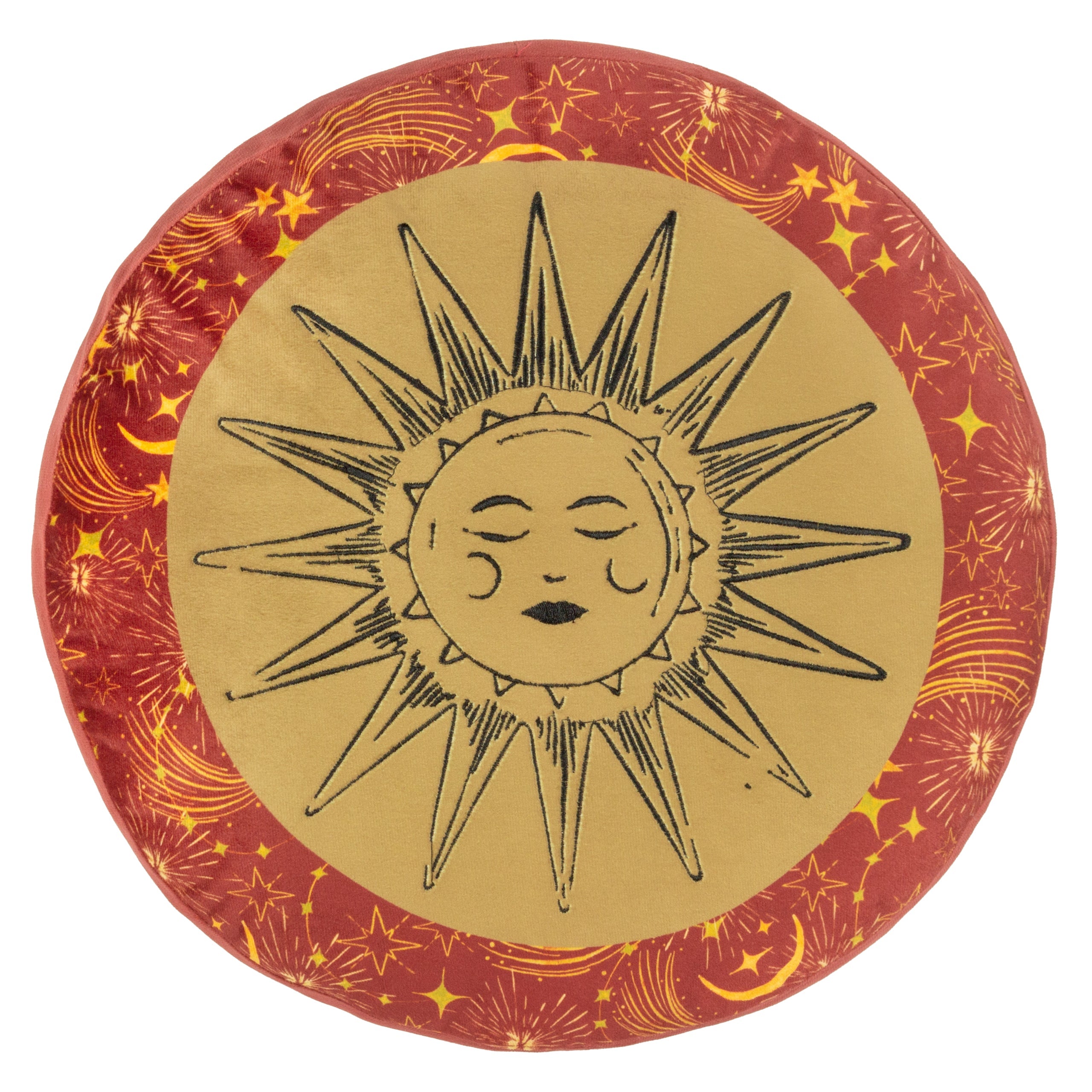Ethereal Sun Velvet Round Cushion