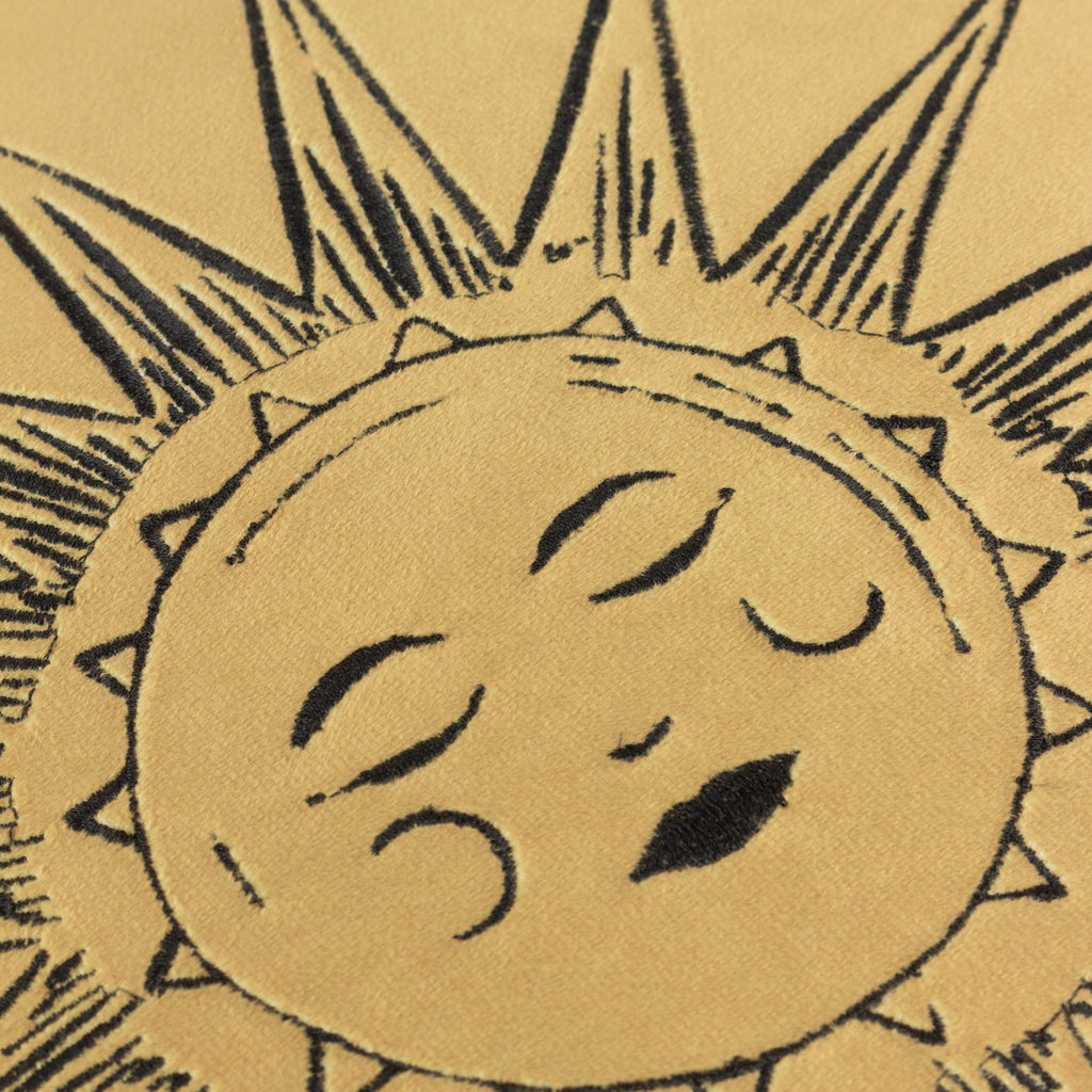 Ethereal Sun Velvet Round Cushion