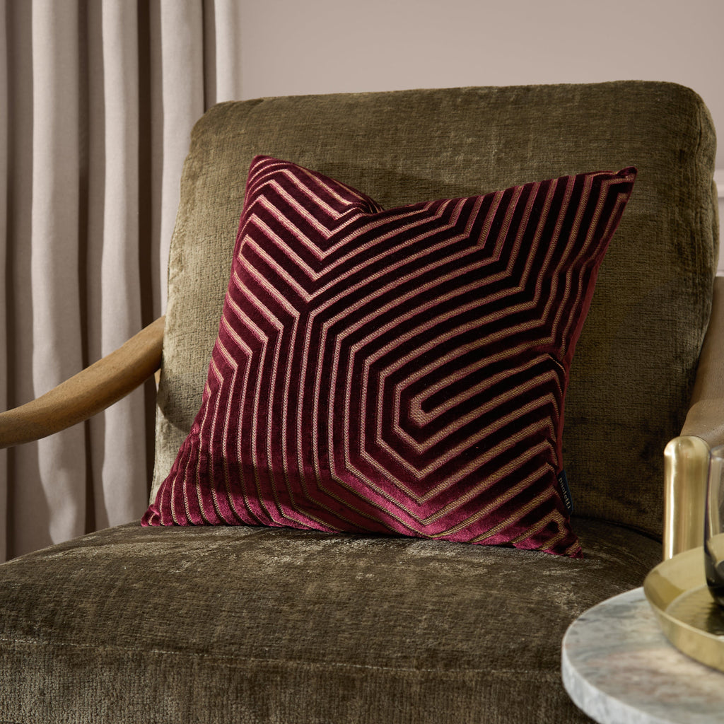 Evoke Cut Velvet Cushion
