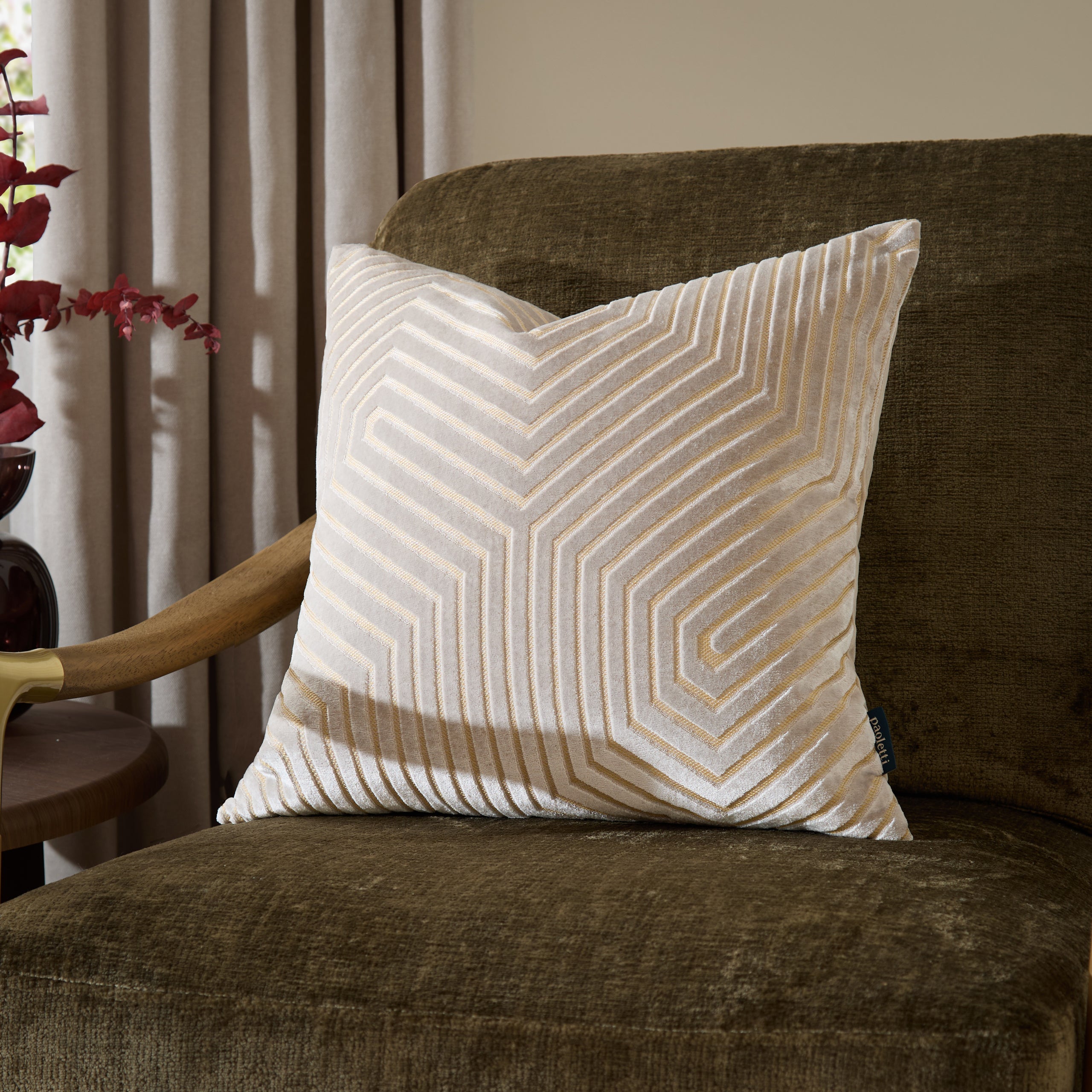 Evoke Cut Velvet Cushion