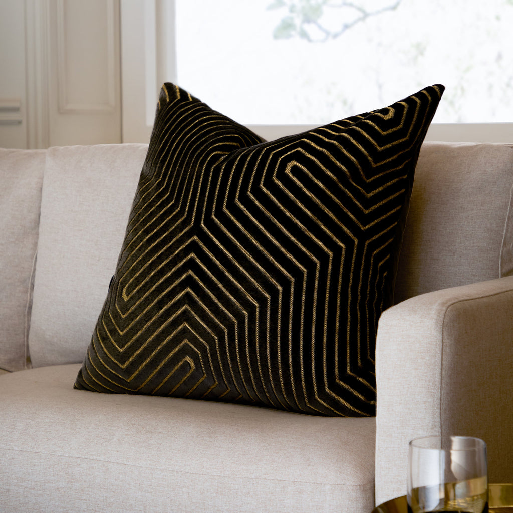 Evoke Cut Velvet Cushion