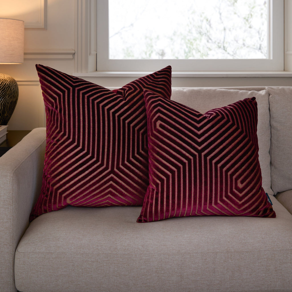 Evoke Cut Velvet Cushion