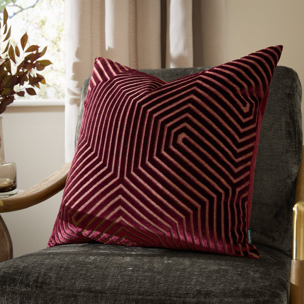 Evoke Cut Velvet Cushion