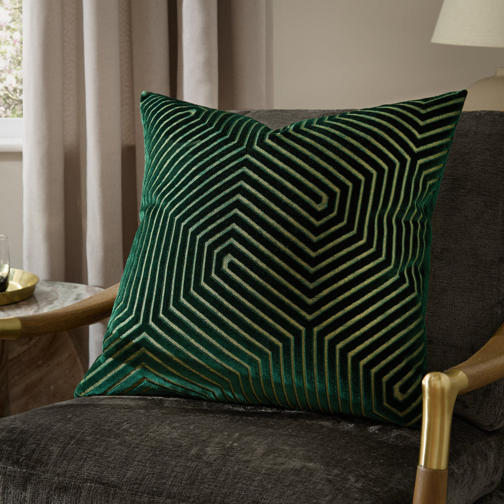 Evoke Cut Velvet Cushion