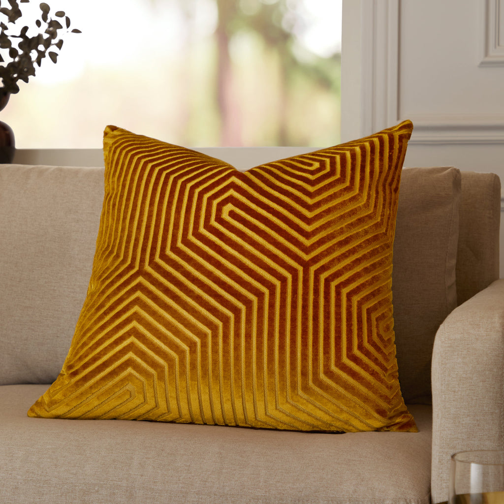 Evoke Cut Velvet Cushion