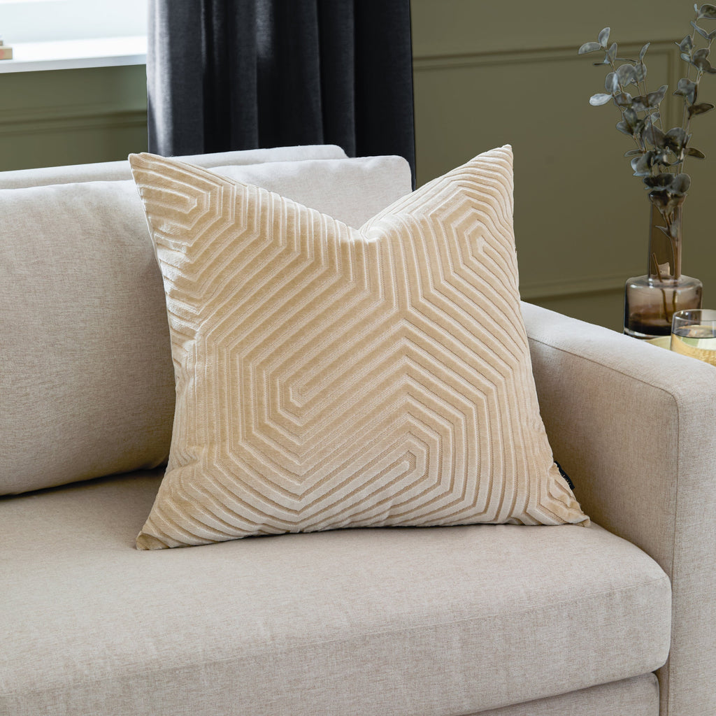Evoke Cut Velvet Cushion