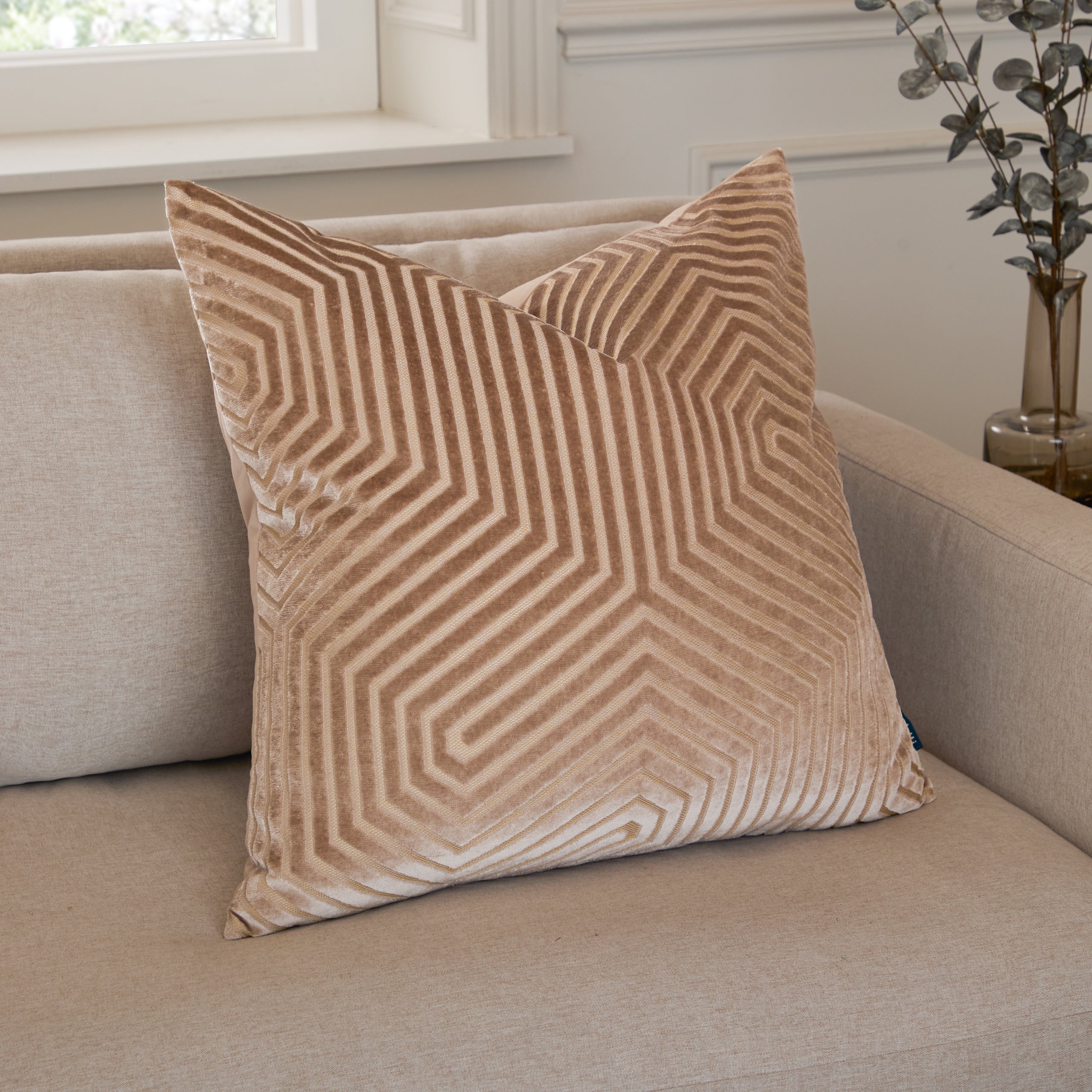 Evoke Cut Velvet Cushion