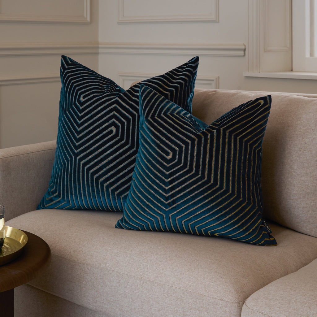 Evoke Cut Velvet Cushion