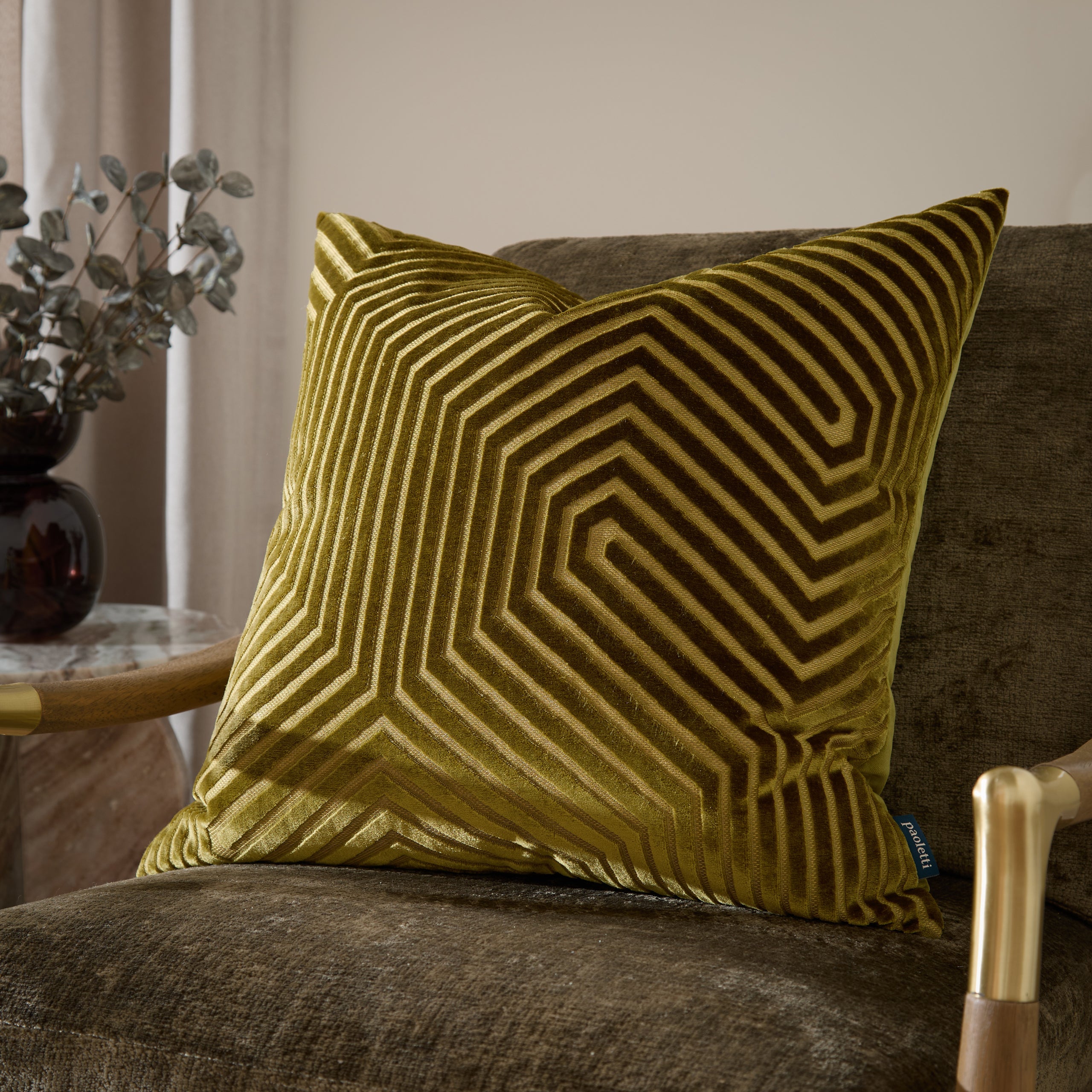 Evoke Cut Velvet Cushion