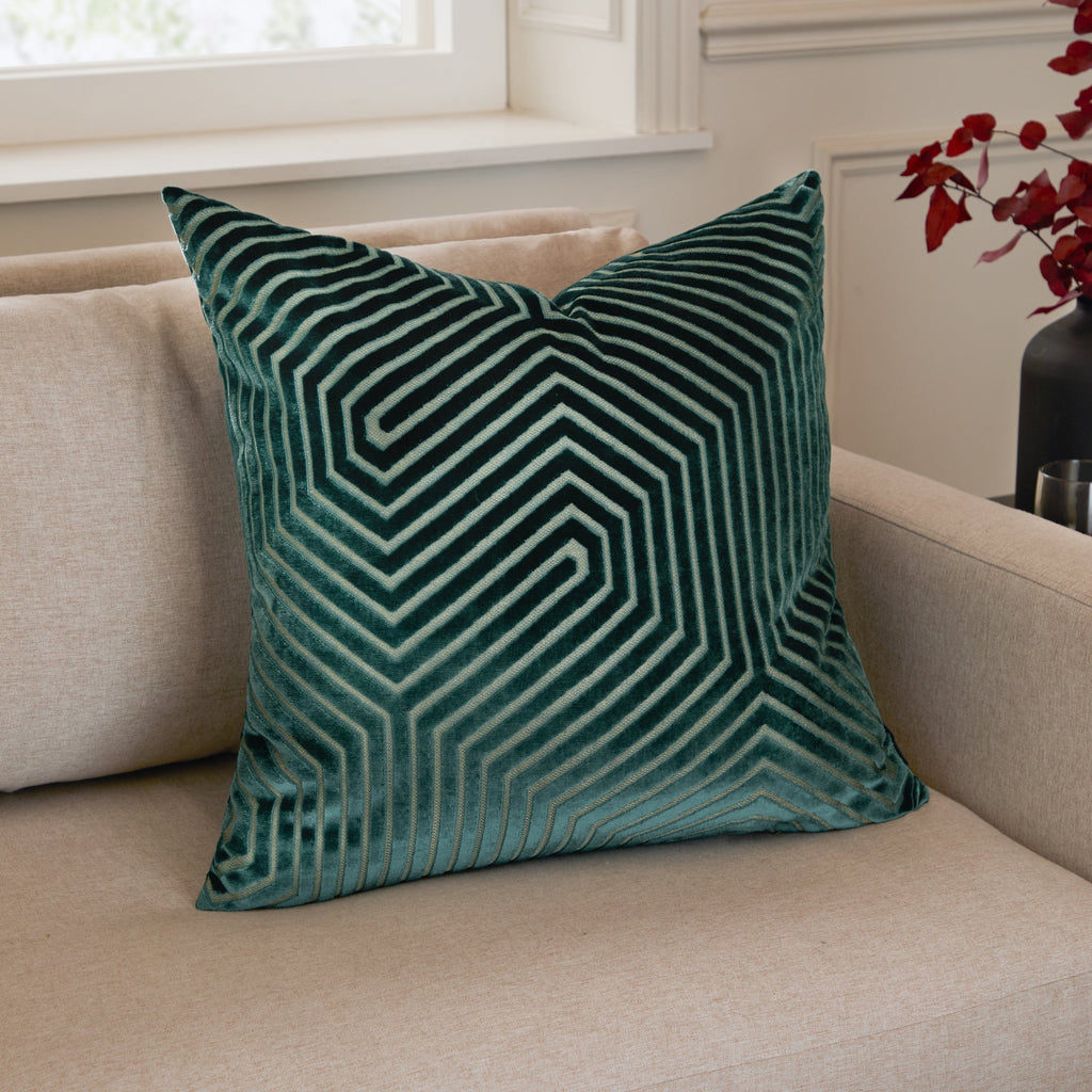 Evoke Cut Velvet Cushion