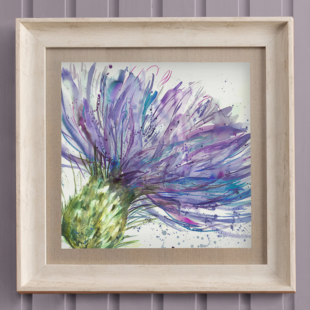 Expressive Thistle Framed Print