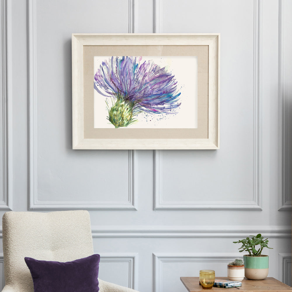 Expressive Thistle Framed Print