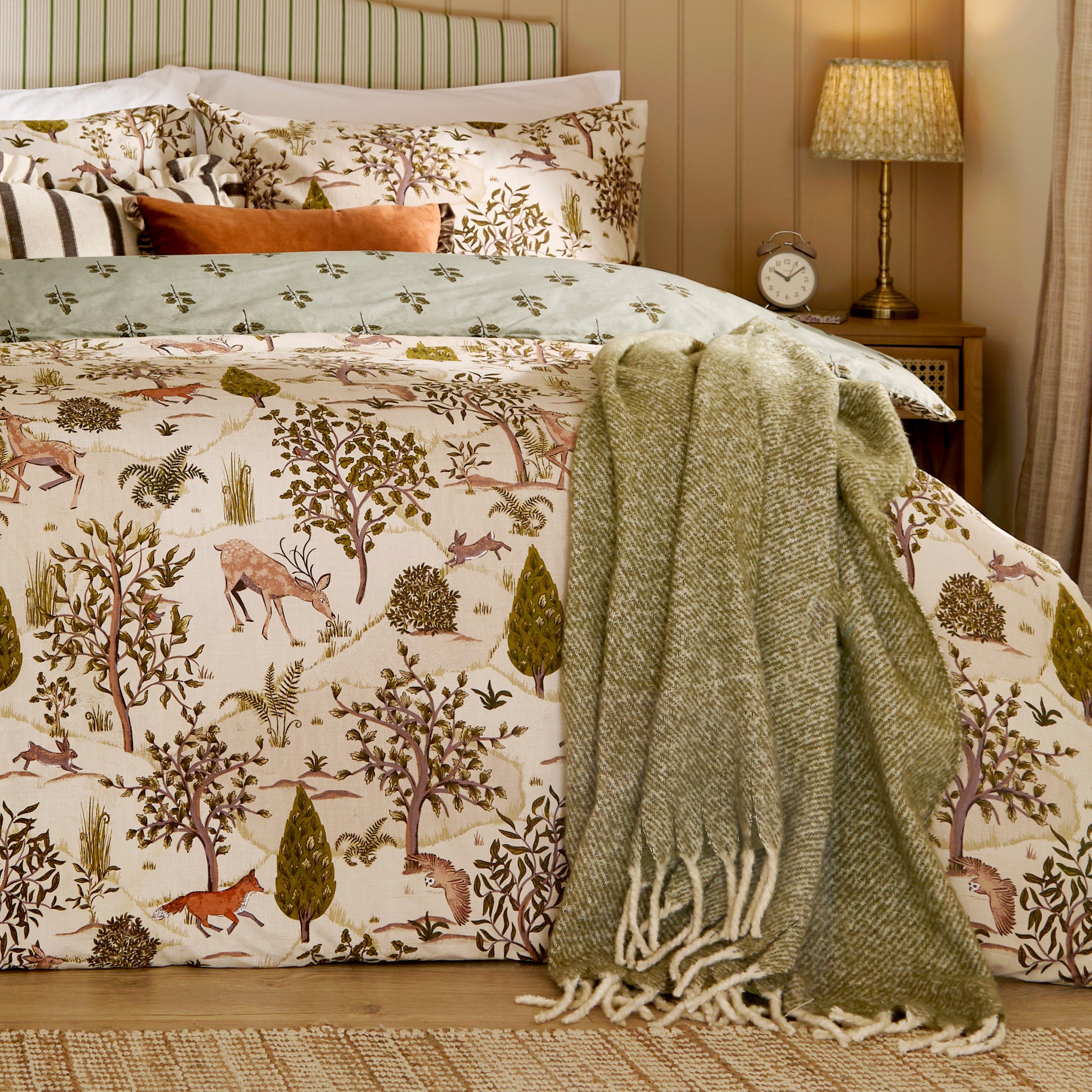 Fable Printed Reversible Duvet Cover Set