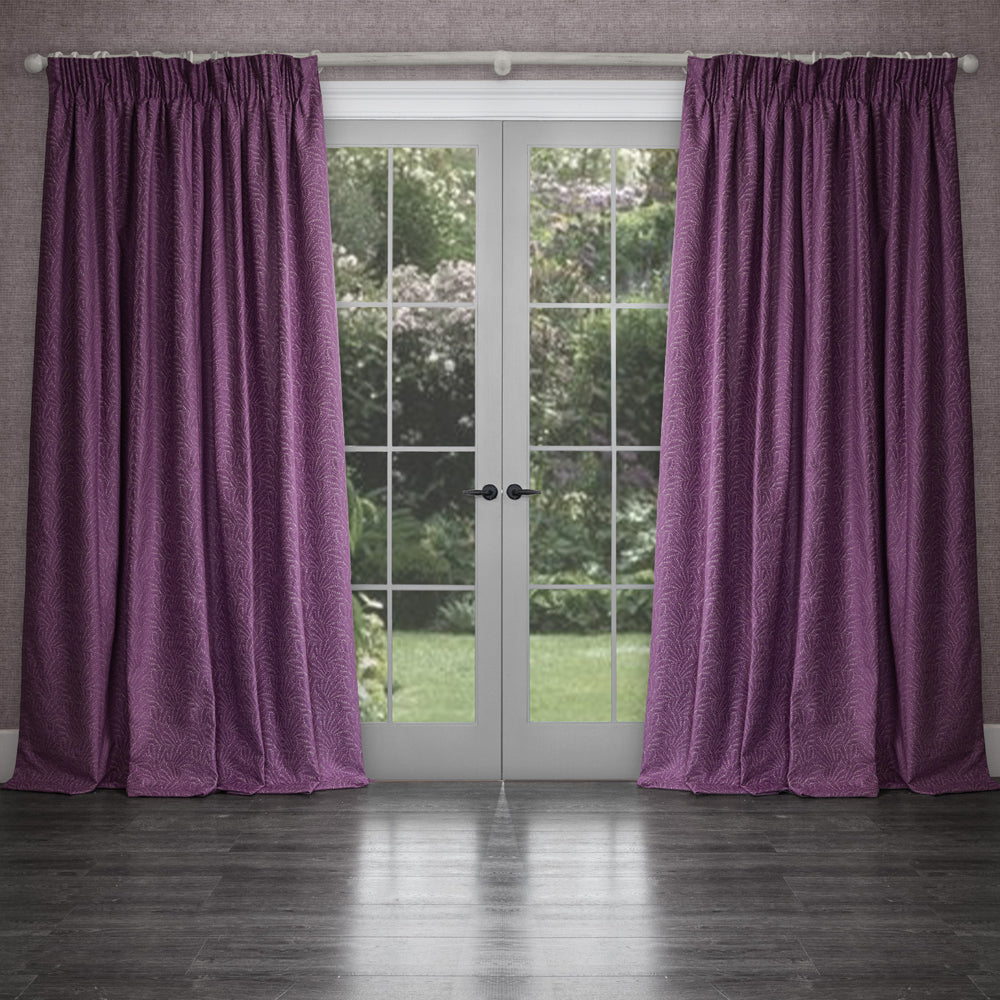 Farley Woven Chenille Pencil Pleat Curtains